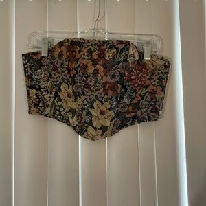 Floral Tapestry Corset Top